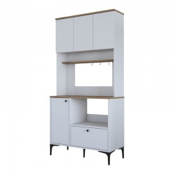 Kitchen cabinet Bender pakoworld in white-natural color 90.2x40x184.2cm