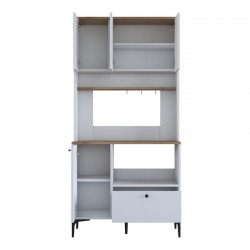Kitchen cabinet Bender pakoworld in white-natural color 90.2x40x184.2cm
