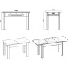 Dining table Quiin pakoworld expandable sonoma 120-164x70x73.5cm
