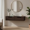 Alberto pakoworld wall-mounted console in wenge color 100x32.5x22cm
