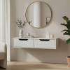 Alberto pakoworld wall-mounted console in white 100x32.5x22cm