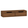 Alberto pakoworld wall-mounted console in walnut color 100x32.5x22cm