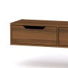 Alberto pakoworld wall-mounted console in walnut color 100x32.5x22cm