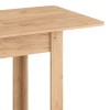 Τραπέζι Quiin pakoworld επεκτεινόμενο μελαμίνης σε oak απόχρωση 120-164x70x73.5εκ