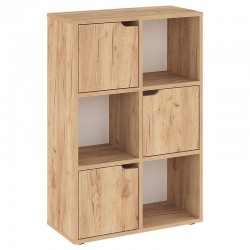 Bookcase Bookel pakoworld in oak color 59.5x27.5x89cm Bookcase Bookel pakoworld in oak color 59.5x27.5x89cm