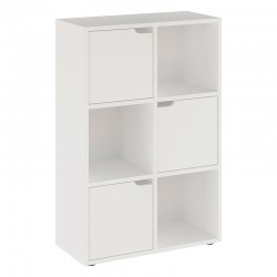 Bookcase Bookel pakoworld in white color 59.5x27.5x89cm Bookcase Bookel pakoworld in white color 59.5x27.5x89cm