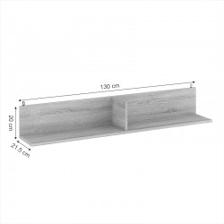 Wall shelf Drowel pakoworld in sorona color 130x21.6x20cm Wall shelf Drowel pakoworld in sorona color 130x21.6x20cm