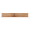 Wall shelf Drowel pakoworld in oak color 130x21.6x20cm