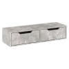 Alberto pakoworld wall-mounted console in marble gray shade 100x32.5x22cm