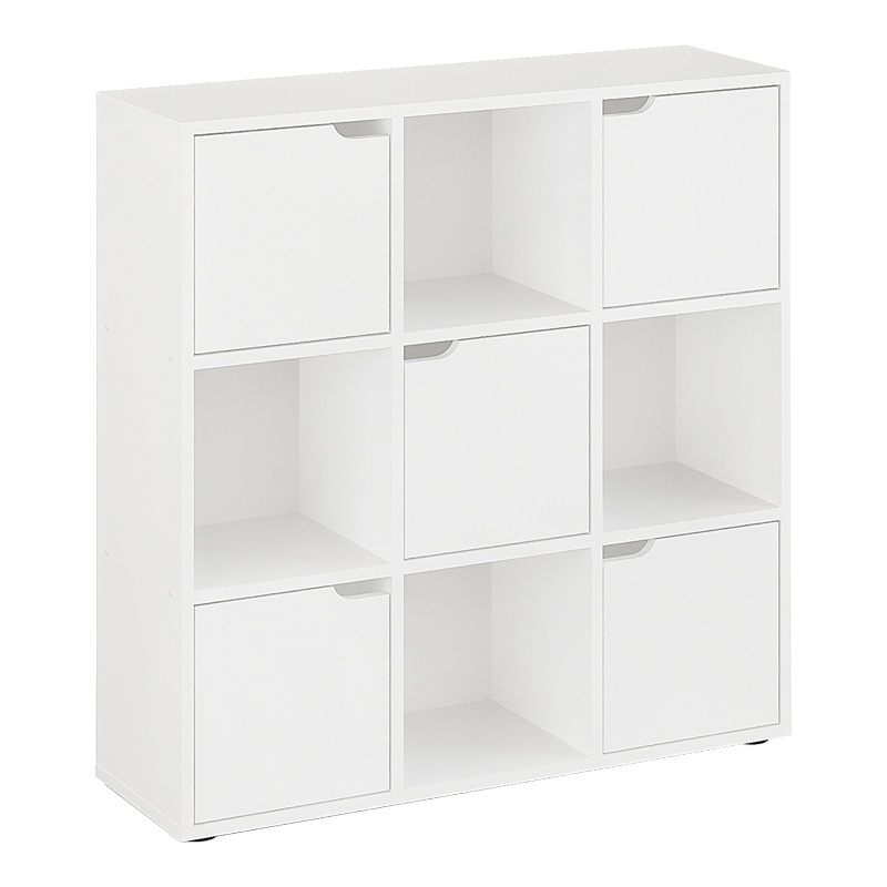 Bookcase Bookel pakoworld in white color 88.5x27.5x89.3cm Bookcase Bookel pakoworld in white color 88.5x27.5x89.3cm