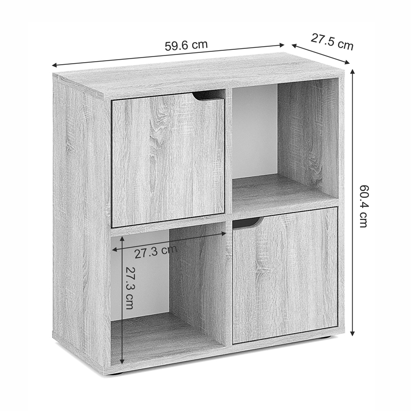 Bookcase Bookel pakoworld in walnut color 59.6x27.5x60.4cm Bookcase Bookel pakoworld in walnut color 59.6x27.5x60.4cm