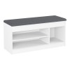 Entrance furniture - stool - shoe rack Oriental pakoworld in white shade 100x37.2x50cm