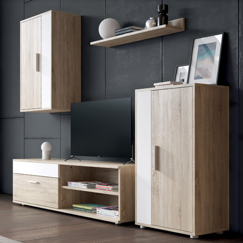 TV unit Zafira pakoworld sonoma-white 190x35x190cm TV unit Zafira pakoworld sonoma-white 190x35x190cm