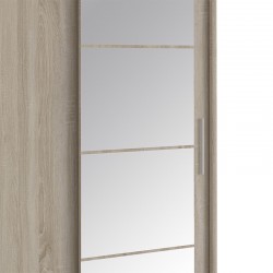 Wardrobe with 2 sliding doors Elodie pakoworld with mirror sonoma 160x61x216cm Wardrobe with 2 sliding doors Elodie pakoworld with mirror sonoma 160x61x216cm