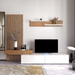 Litende pakoworld sonoma-white melamine living room set 210x42x199.5cm Litende pakoworld sonoma-white melamine living room set 210x42x199.5cm