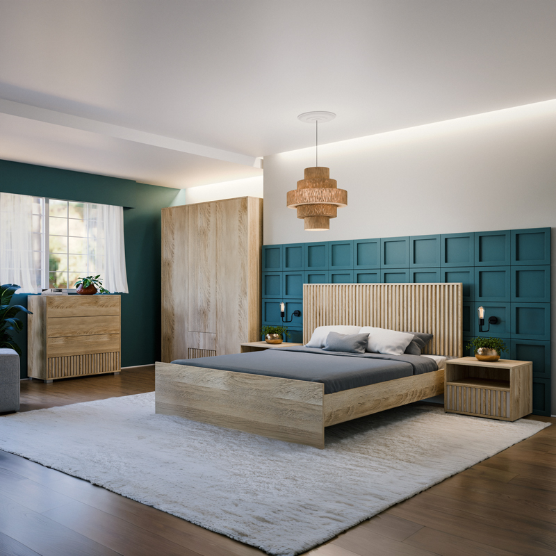 Bruse pakoworld melamine wardrobe in sonoma-oak shade 148.5x56.5x203.2cm Bruse pakoworld melamine wardrobe in sonoma-oak shade 148.5x56.5x203.2cm