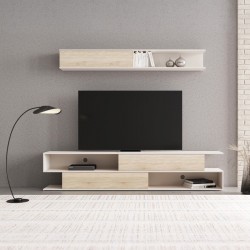 Living room Brick pakoworld set in sonoma oak-cream color 240x40x50.4cm