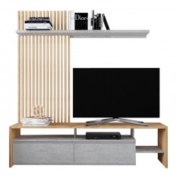 Living room Neo pakoworld set in oak-grey color 190x40x200cm Living room Neo pakoworld set in oak-grey color 190x40x200cm