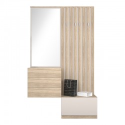 Entrance unit Halesy pakoworld sonoma-white 67x35.5x179.3cm Entrance unit Halesy pakoworld sonoma-white 67x35.5x179.3cm