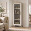 Βιτρίνα Belka pakoworld κρεμ με oak 55,6x45x152,6εκ