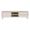 Έπιπλο τηλεόρασης Belka pakoworld κρεμ με oak 155x45x53,6εκ