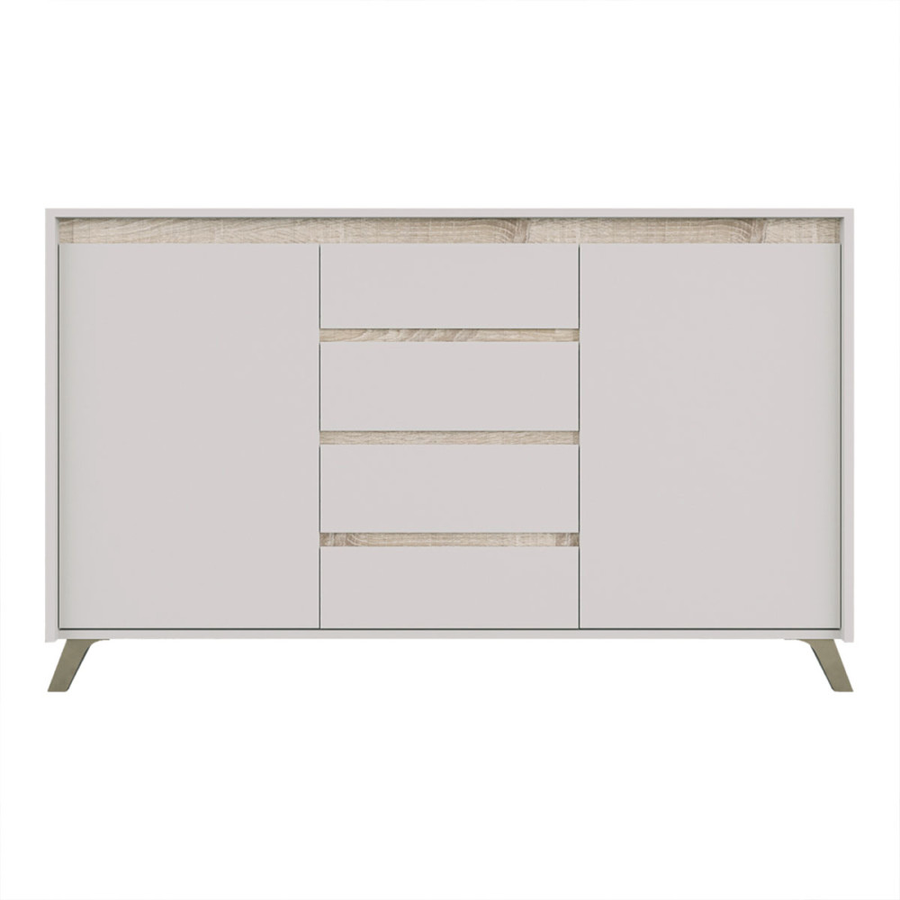 Μπουφές Belka pakoworld κρεμ με oak 155x45x93,7εκ