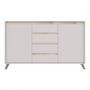 Μπουφές Belka pakoworld κρεμ με oak 155x45x93,7εκ