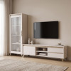 Σύνθετο σαλονιού Belka pakoworld κρεμ με oak 210,6x45x152,6εκ