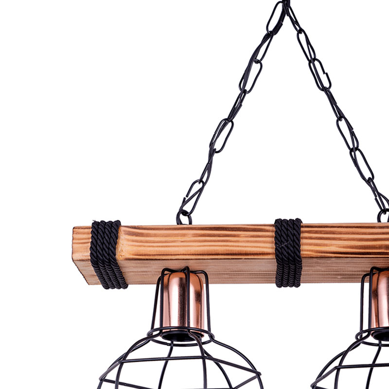 2-light ceiling light PWL-1033 pakoworld E27 walnut-black 40x15x60cm 2-light ceiling light PWL-1033 pakoworld E27 walnut-black 40x15x60cm