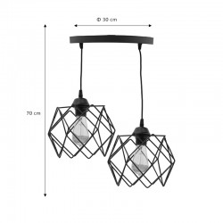2-light ceiling light Zocie pakoworld E27 black Φ30x70cm 2-light ceiling light Zocie pakoworld E27 black Φ30x70cm