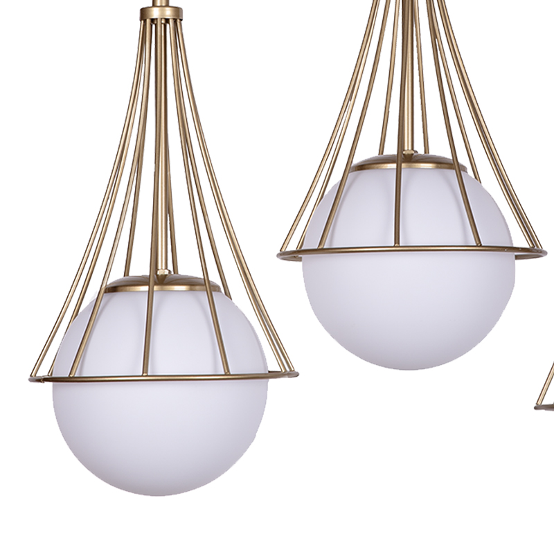 Three-light ceiling lamp Udren pakoworld white-gold 50x20x78cm
