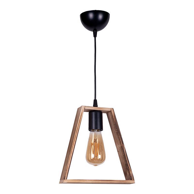 Single light ceiling lamp Trigol pakoworld brown wood 25x4x96cm