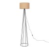 Floor lamp Florencia pakoworld Ε27  beige fabric-black metal D40x125cm
