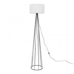 Floor lamp Florencia pakoworld Ε27 white fabric-metal D40x125cm Floor lamp Florencia pakoworld Ε27 white fabric-metal D40x125cm