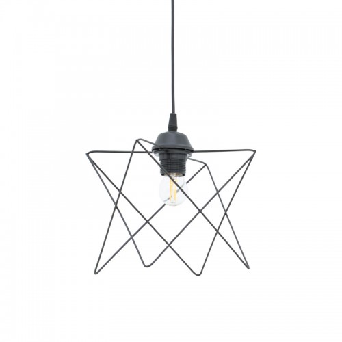 Φωτιστικό οροφής Langit pakoworld Ε27 μέταλλο μάυρο 18x18x65εκ