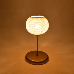 Επιτραπέζιο φωτιστικό Gaia pakoworld Ε27 μέταλλο χρυσό Φ22x37εκ