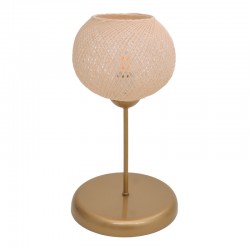 Επιτραπέζιο φωτιστικό Gaia pakoworld Ε27 μέταλλο χρυσό Φ22x37εκ