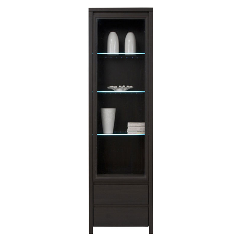 Βιτρίνα Selina pakoworld LED wenge 56x40.5x200.5εκ