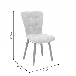 Chair Sonora pakoworld beige velvet-walnut leg Chair Sonora pakoworld beige velvet-walnut leg
