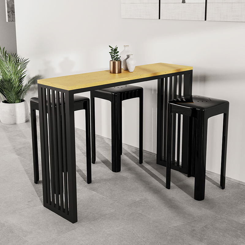 Table bar Maize pakoworld natural-black 139x39x103cm Table bar Maize pakoworld natural-black 139x39x103cm