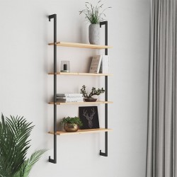Wall set unit Wilfred pakoworld solid pine wood natural-black 69x21x150cm Wall set unit Wilfred pakoworld solid pine wood natural-black 69x21x150cm