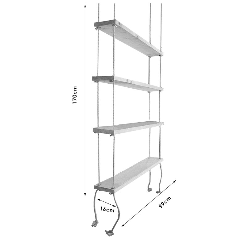 Wall set unit Rabia pakoworld solid wood natural 99x16x170cm Wall set unit Rabia pakoworld solid wood natural 99x16x170cm