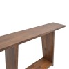 Console Edgar pakoworld natural pine wood 30mm walnut 139x29x90cm