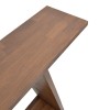 Console Edgar pakoworld natural pine wood 30mm walnut 139x29x90cm