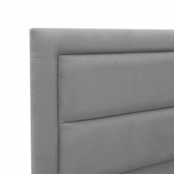 Half Double Bed Luzia pakoworld fabric color grey 120x200cm Half Double Bed Luzia pakoworld fabric color grey 120x200cm
