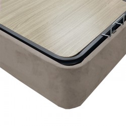Double Bed Charley pakoworld fabric color ecru 160x200cm Double Bed Charley pakoworld fabric color ecru 160x200cm
