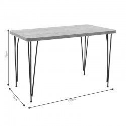 Table Bruce pakoworld walnut-black 120x73x73cm Table Bruce pakoworld walnut-black 120x73x73cm