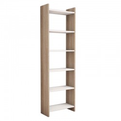 Βιβλιοθήκη Darco pakoworld μελαμίνης oak-λευκό 48.6x22x160εκ