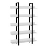 Bookcase Almond pakoworld white-black 119x27x185cm