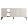 Vetine pakoworld sideboard in gray-beige color and marble-look surface 180x45x80cm